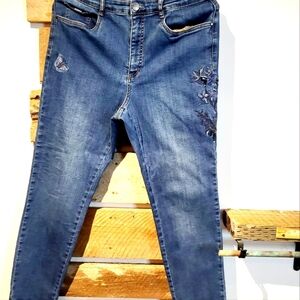 FDJ Embroidered Blue Jeans
